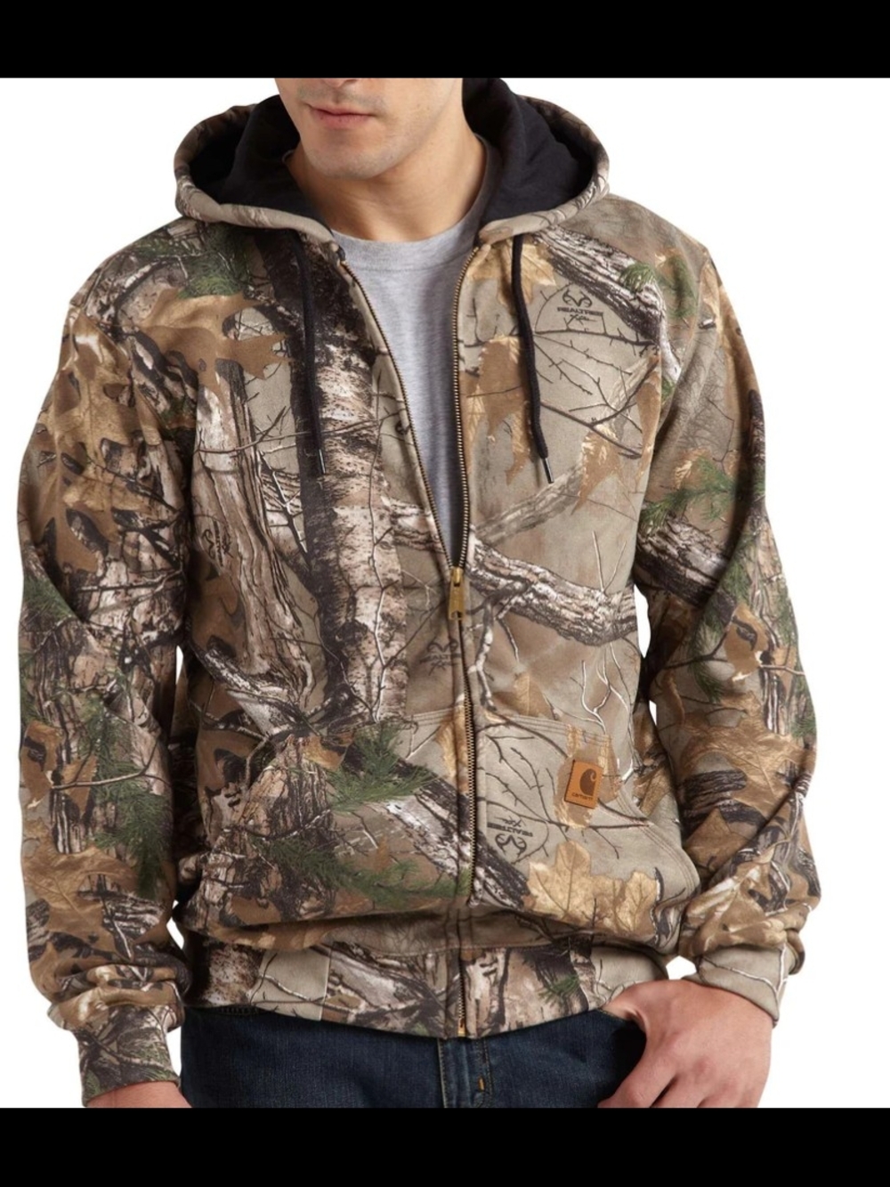 Carhartt  Realtree Xtra® Camo Hooded Zip-Front Sweatshirt Size XL NWT / Logos